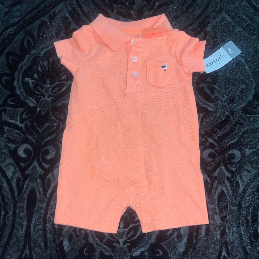 One piece Carter’s collar short onesie